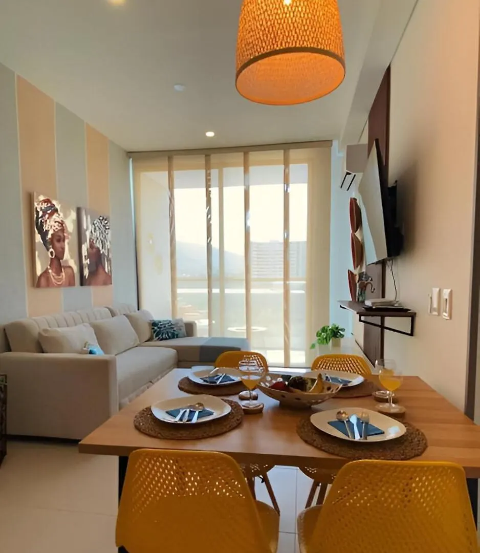 Apartment Lujoso Con Terraza, Vista Al Mar Y Reserva Natural Santa Marta